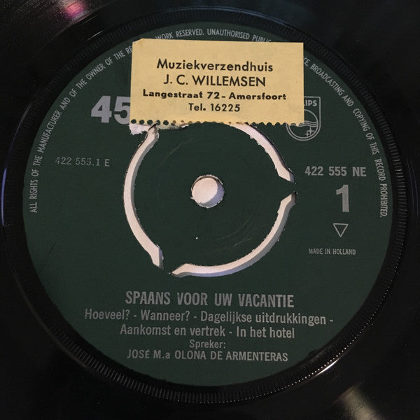 No Artist : Spaans Voor Uw Vacantie (7", Single)