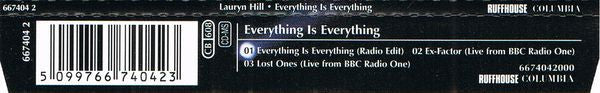 Lauryn Hill : Everything Is Everything (CD, Maxi)