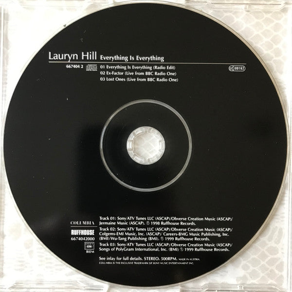 Lauryn Hill : Everything Is Everything (CD, Maxi)