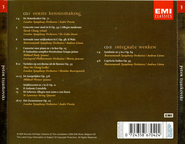 Pyotr Ilyich Tchaikovsky : Peter Tsjaikovski (2xCD, Comp)