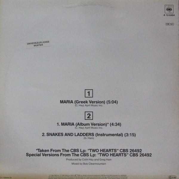 Men At Work : Maria (12", Maxi)