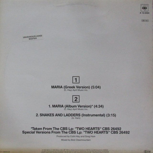 Men At Work : Maria (12", Maxi)
