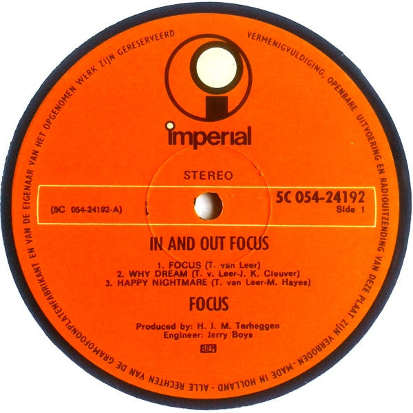 Focus (2) : In And Out Of Focus (LP, Album, RE, RP, lat)