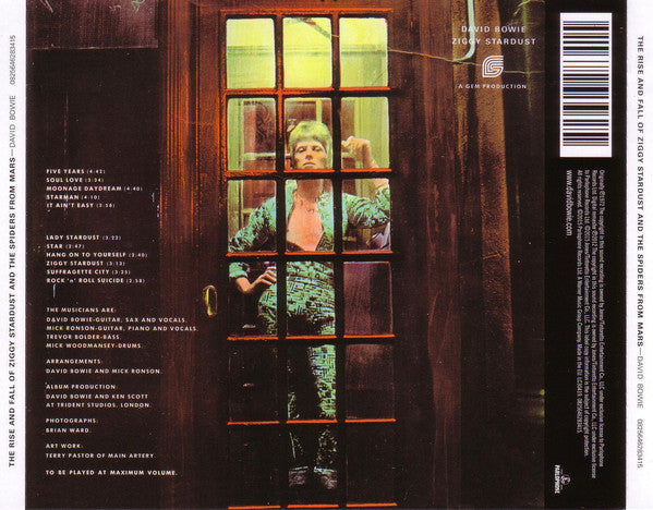 David Bowie : The Rise And Fall Of Ziggy Stardust And The Spiders From Mars (CD, Album, RE, RM)