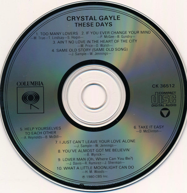 Crystal Gayle : These Days (CD, Album, RE)