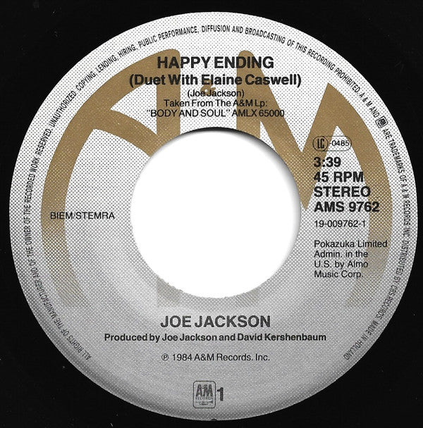Joe Jackson : Happy Ending (7", Single)