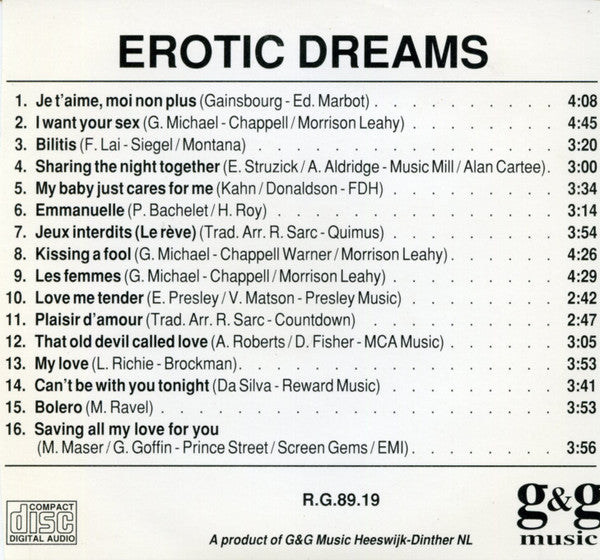 Unknown Artist : Erotic Dreams (CD, Album)