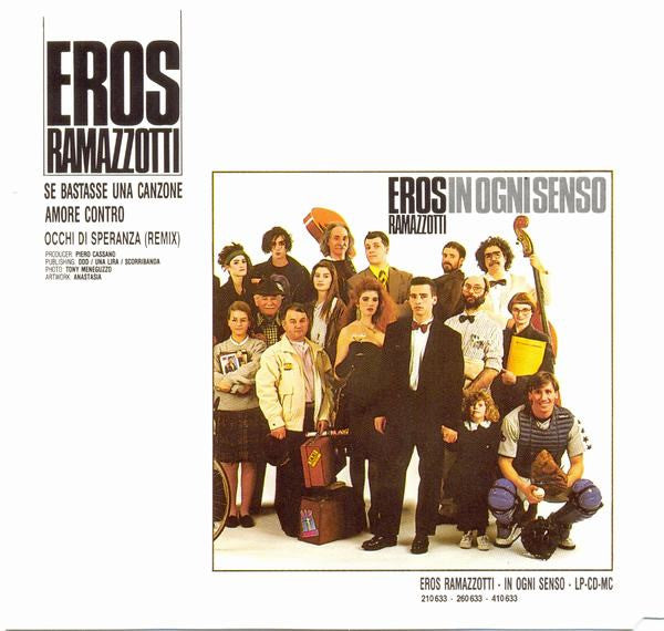 Eros Ramazzotti : Se Bastasse Una Canzone (CD, Single)