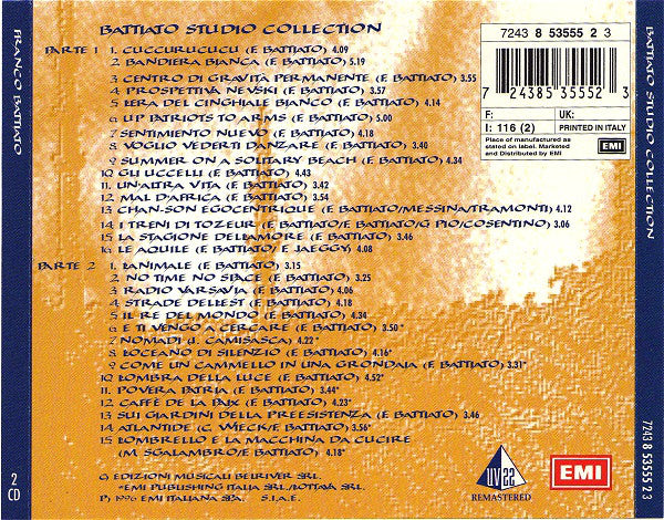 Franco Battiato : Battiato Studio Collection (2xCD, Comp, RM)