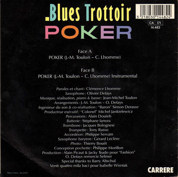 Blues Trottoir : Poker (7", Single)