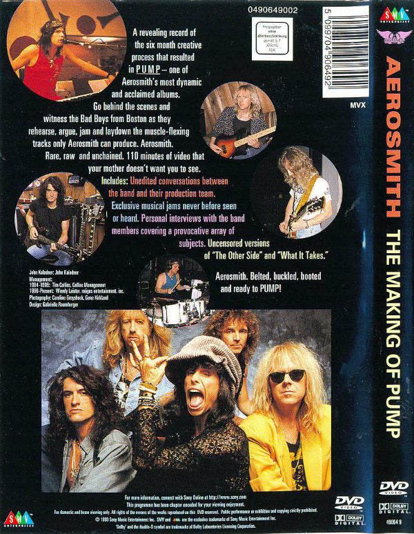 Aerosmith : The Making Of Pump (DVD-V, D/Sided, RE, Multichannel, PAL)