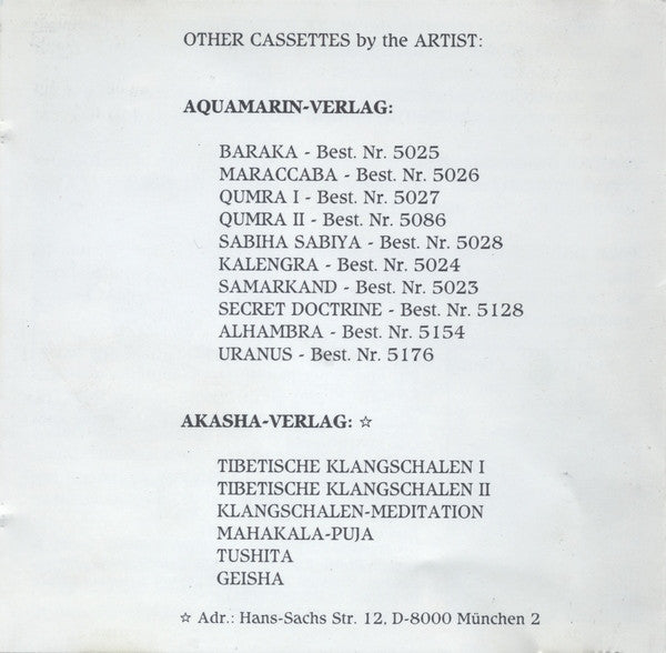 Klaus Wiese : Uranus - Tibetan Singing Bowls (CD, Album)