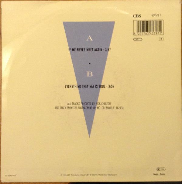 Tommy Conwell And The Young Rumblers : If We Never Meet Again (7", Single)