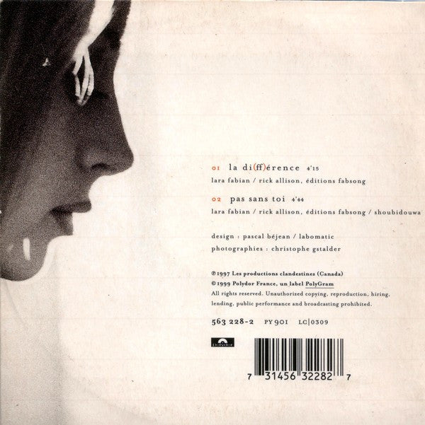 Lara Fabian : La Di(ff)érence (CD, Single)