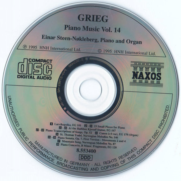 Edvard Grieg, Einar Steen-Nøkleberg : Piano Music Vol. 14 (CD, Album)