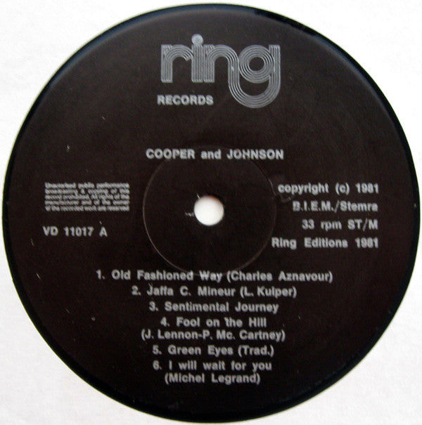 Cooper & Johnson : Party Music Vol. 1 (LP, Album)