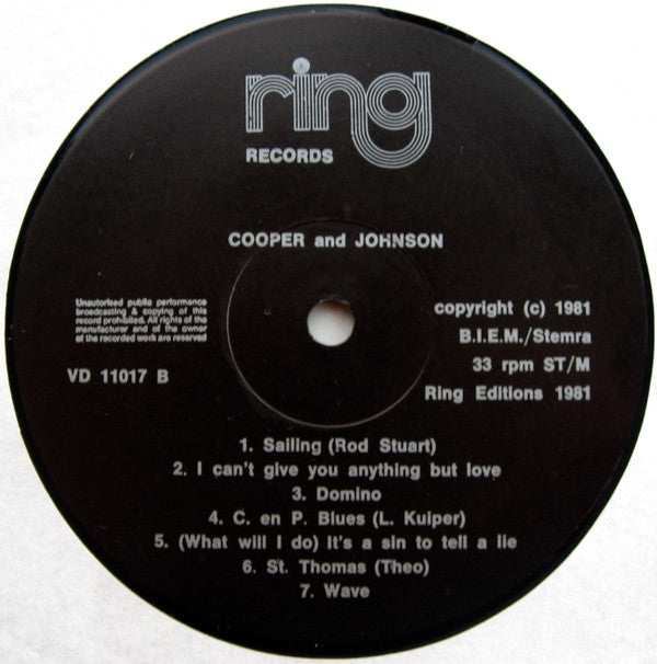 Cooper & Johnson : Party Music Vol. 1 (LP, Album)