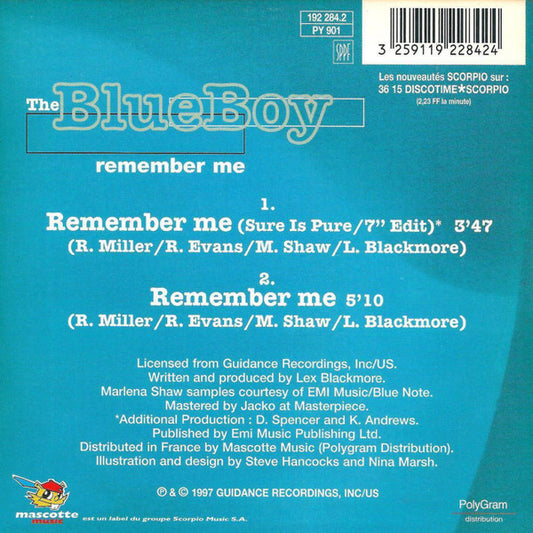 Blue Boy : Remember Me (CD, Single, Car)