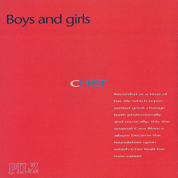 Cher : Boys And Girls (CD, Album, Mixed, RE, RM)