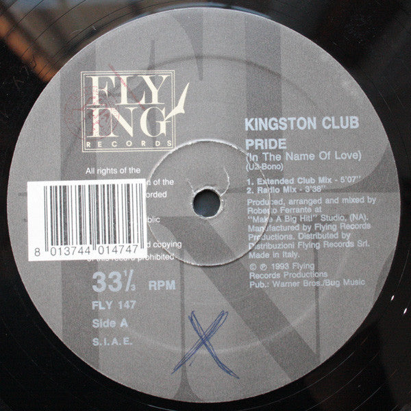 Kingston Club : Pride (In The Name Of Love) (12")