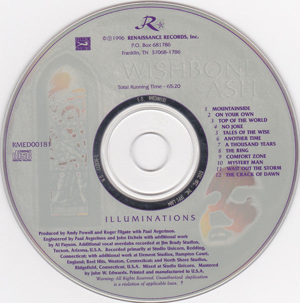 Wishbone Ash : Illuminations (CD, Album)