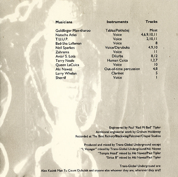 Transglobal Underground : Dream Of 100 Nations (CD, Album)