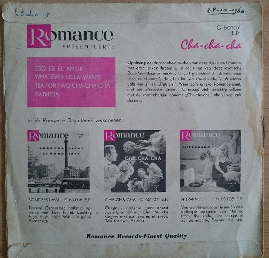 Juan Grandos : Cha-Cha-Cha (7", EP)