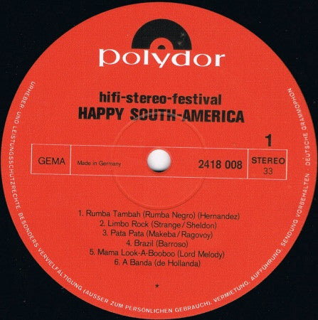 Various : Hifi-Stereo-Festival - Happy South America (LP, Comp, Gat)