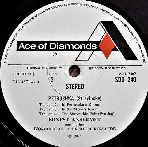 Igor Stravinsky - L'Orchestre De La Suisse Romande, Ernest Ansermet : Petrushka • Les Noces (LP, Comp)