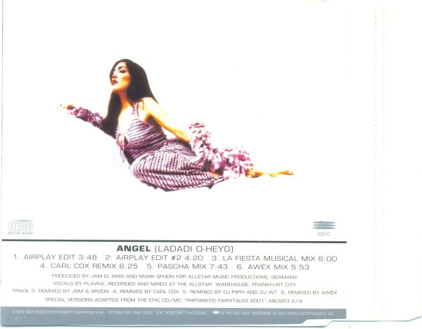Jam & Spoon Feat. Plavka : Angel (Ladadi O-Heyo) (CD, Single)