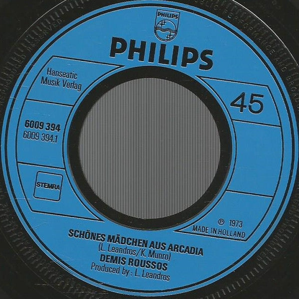 Demis Roussos : Schönes Mädchen Aus Arcadia (7", Single)