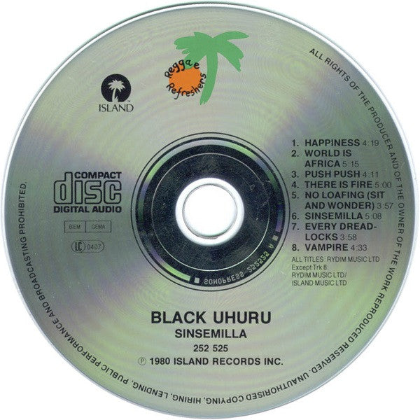 Black Uhuru : Sinsemilla (CD, Album, RE)