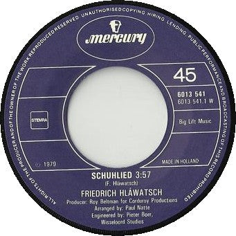 Friedrich Hláwatsch : Schuhlied / Kind Im Bauch (7", Single)