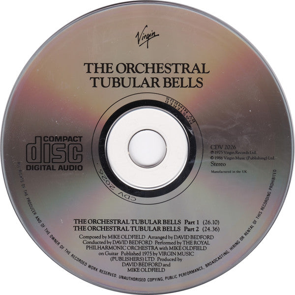 Royal Philharmonic Orchestra With Mike Oldfield Conducted By David Bedford : The Orchestral Tubular Bells (CD, Album, RE)