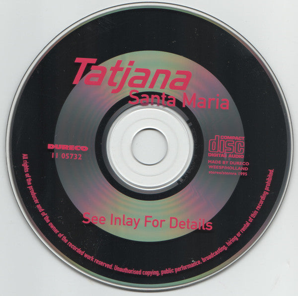 Tatjana : Santa Maria (CD, Maxi)
