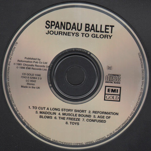 Spandau Ballet : Journeys To Glory (CD, Album, RE)