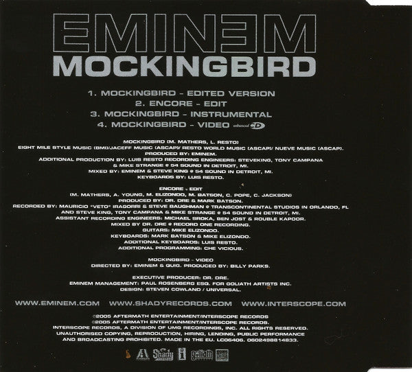 Eminem : Mockingbird (CD, Maxi, Enh)