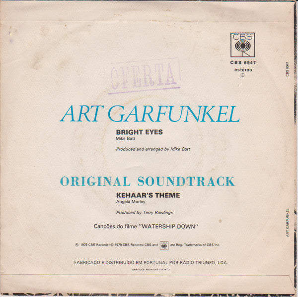 Art Garfunkel : Bright Eyes (7", Single)