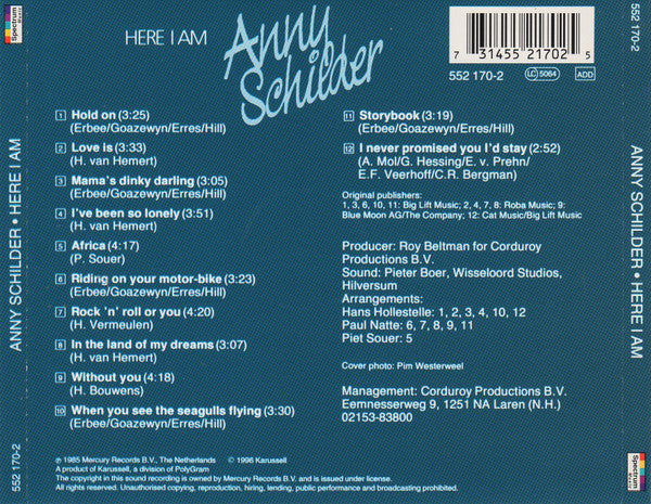 Anny Schilder : Here I Am (CD, Album, RE)