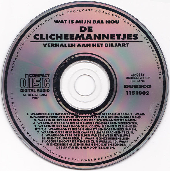 De Clicheemannetjes : Verhalen Aan Het Biljart - Wat Is Mijn Bal Nou (CD)