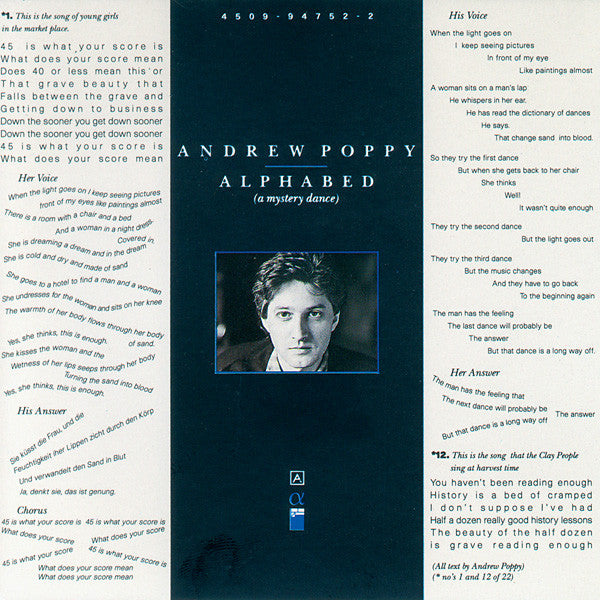 Andrew Poppy : Alphabed (A Mystery Dance) (CD, Album, RE)