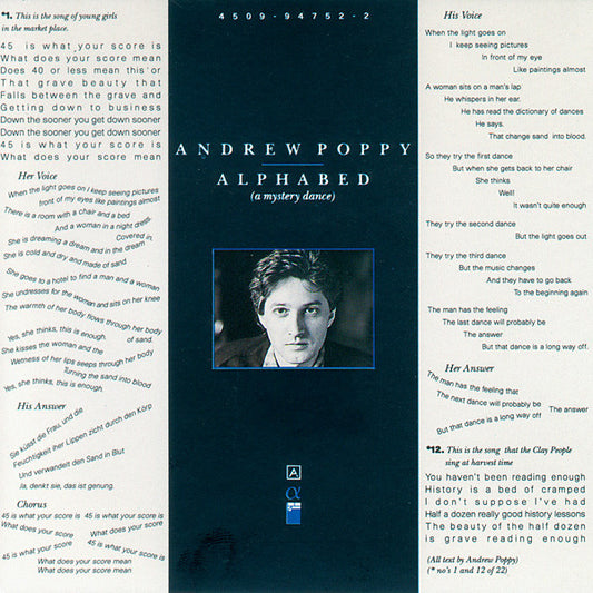 Andrew Poppy : Alphabed (A Mystery Dance) (CD, Album, RE)