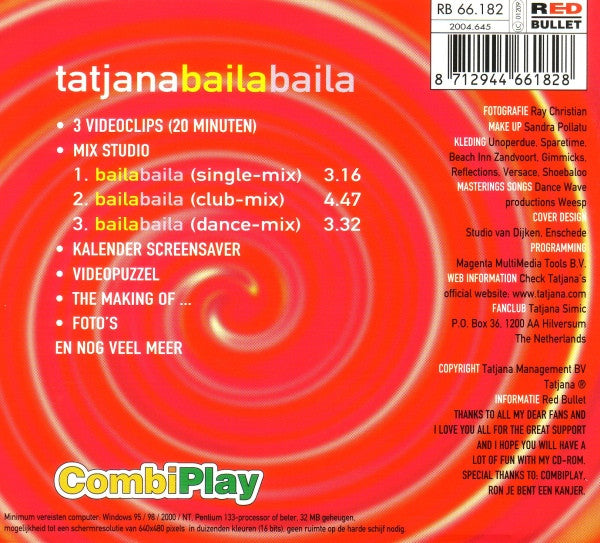 Tatjana : Baila Baila (CD, Single, Enh)