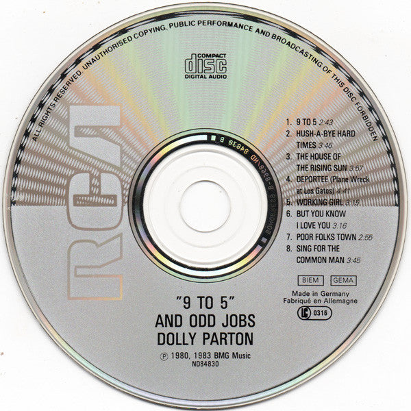 Dolly Parton : 9 To 5 And Odd Jobs (CD, Album, RE, Spe)