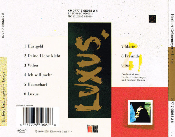 Herbert Grönemeyer : Luxus (CD, Album, RP)