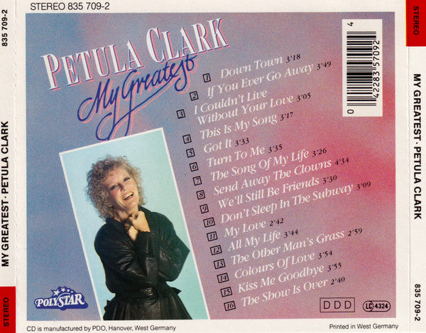 Petula Clark : My Greatest (CD, Album)
