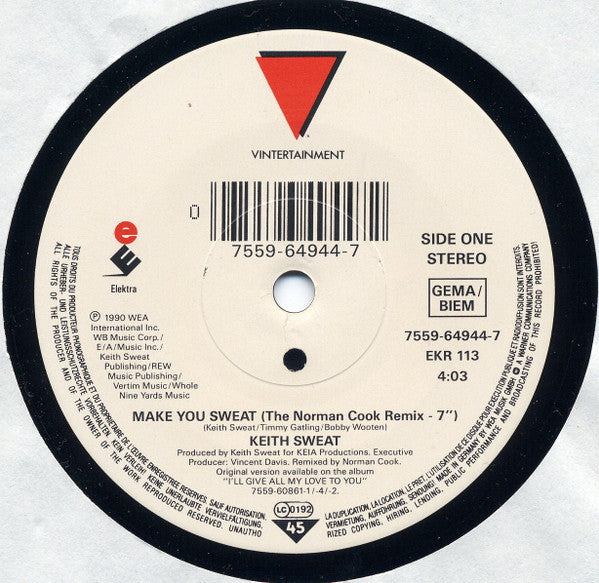 Keith Sweat : Make You Sweat (The Norman Cook Remix) (7", Single)