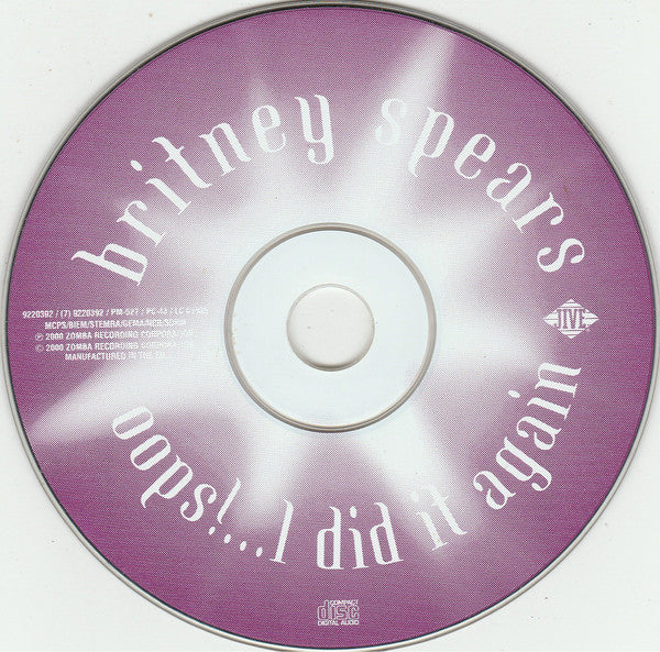 Britney Spears : Oops!...I Did It Again (CD, Album)