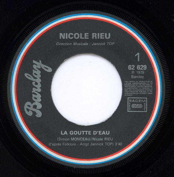 Nicole Rieu : La Goutte D'Eau (7")