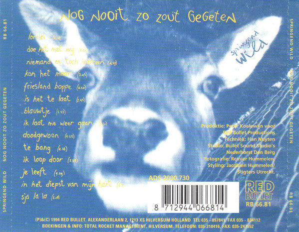 Springend Wild : Nog Nooit Zo Zout Gegeten (CD, Album)